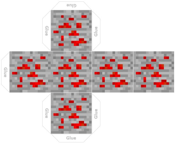Papercraft Cutout Ore Blocks Pack Inspired By Minecraft Crafty Creations
